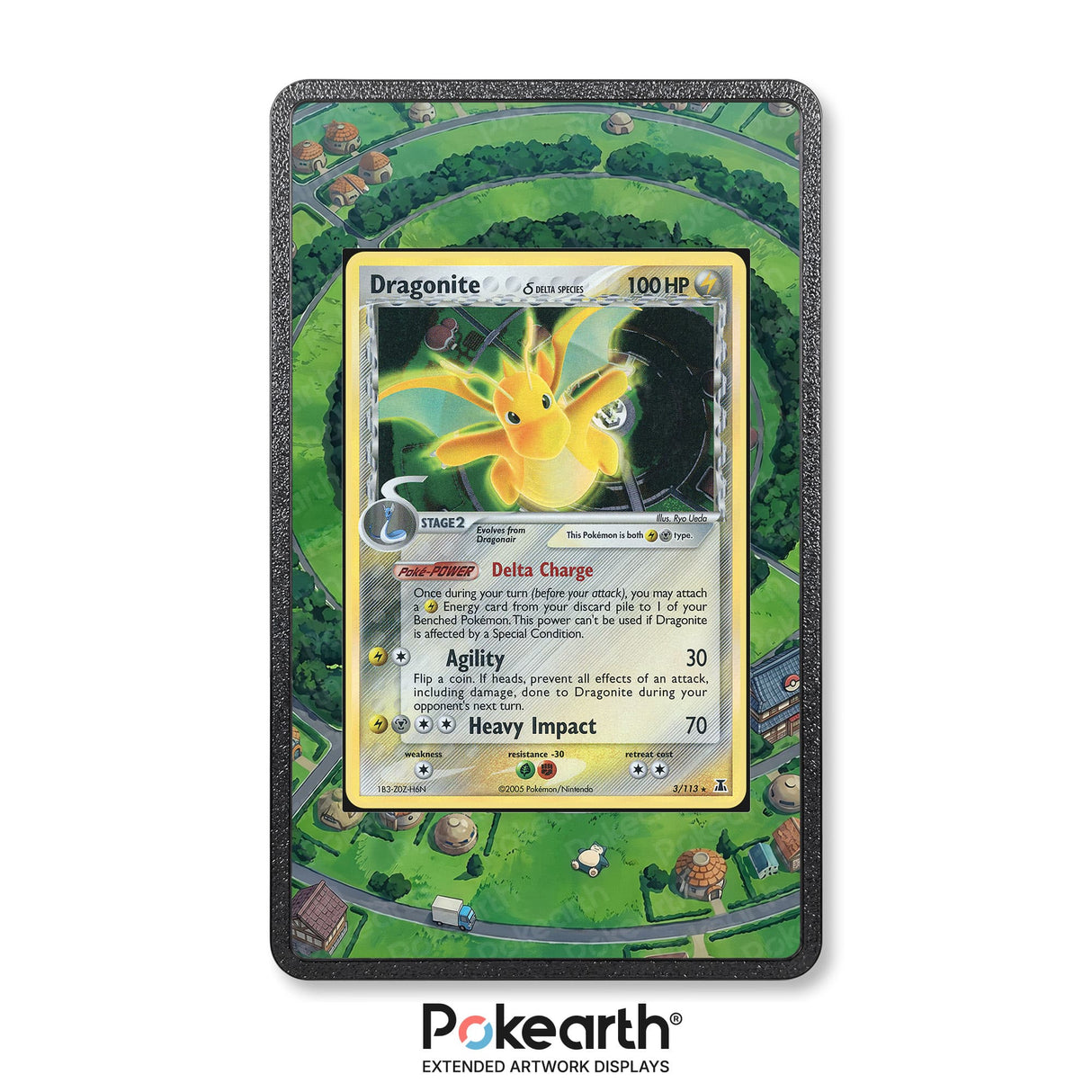 Dragonite Specie Delta 3/113 - Custodia con Artwork Esteso per Carte Pokémon