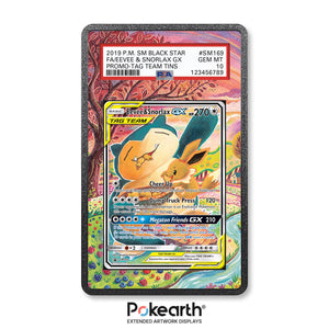 Eevee & Snorlax GX SM169 - Graded Card Extended Artwork Display Case