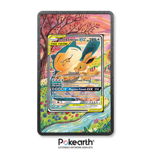 Eevee & Snorlax GX SM169 - Custodia con Artwork Esteso per Carte Pokémon