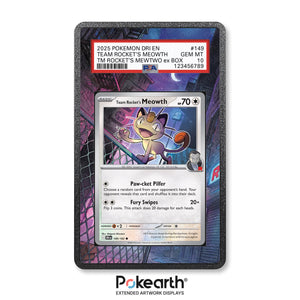 Team Rocket's Meowth 149/182 - Custodia con Artwork Esteso per Carte Gradate