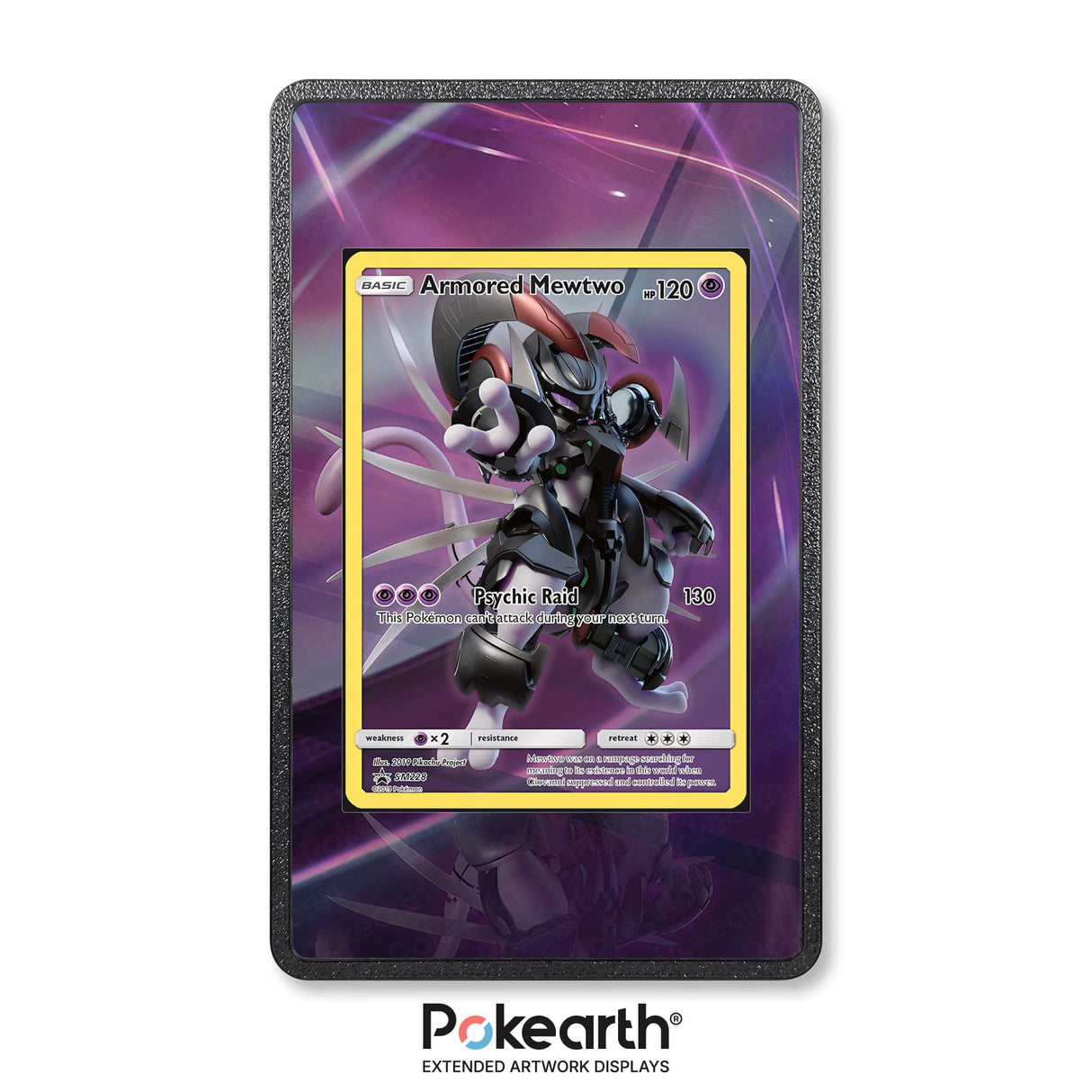 Gepanzertes Mewtu SM228 – Extended Artwork Hülle für Pokémon-Karten