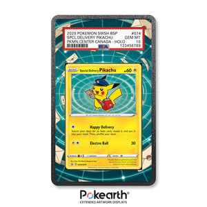Special Delivery Pikachu SWSH074 - Custodia con Artwork Esteso per Carte Gradate