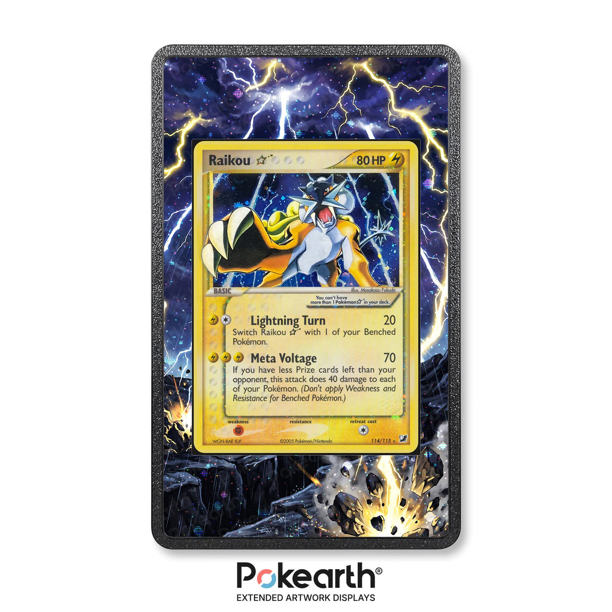 Raikou Gold Star 114/115 - Custodia con Artwork Esteso per Carte Pokémon