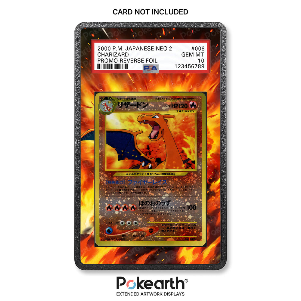 Charizard Nr. 006 – Hüllen mit erweitertem Artwork für bewertete Karten