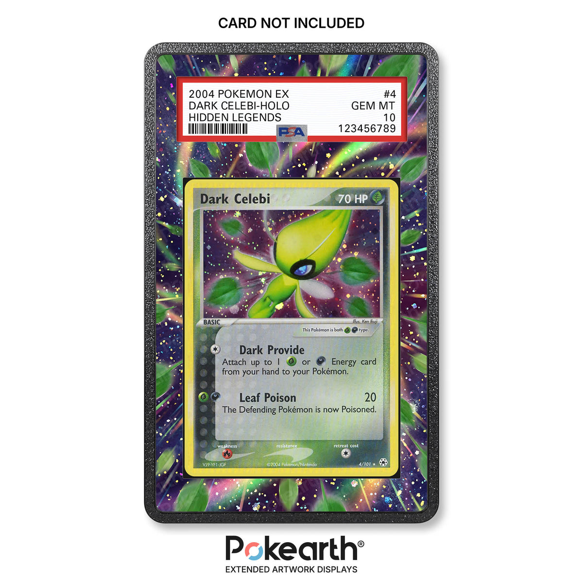 Dark Celebi 4/101 - Hülle mit erweitertem Artwork für bewertete Karten