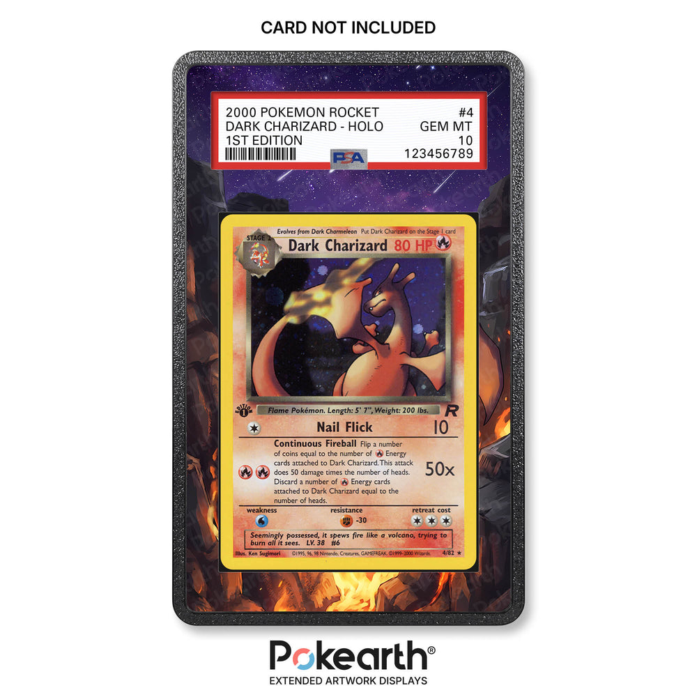 Dark Charizard 4/82 - Graded Card Extended Artwork Display Case