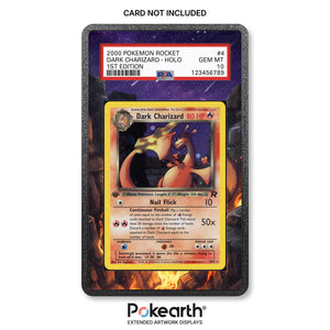 Dark Charizard 4/82 - Graded Card Extended Artwork Display Case