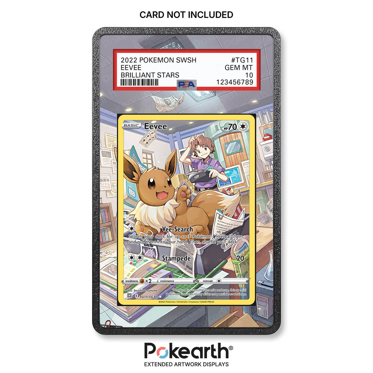 Eevee TG11/TG30 - Custodia con Artwork Esteso per Carte Gradate