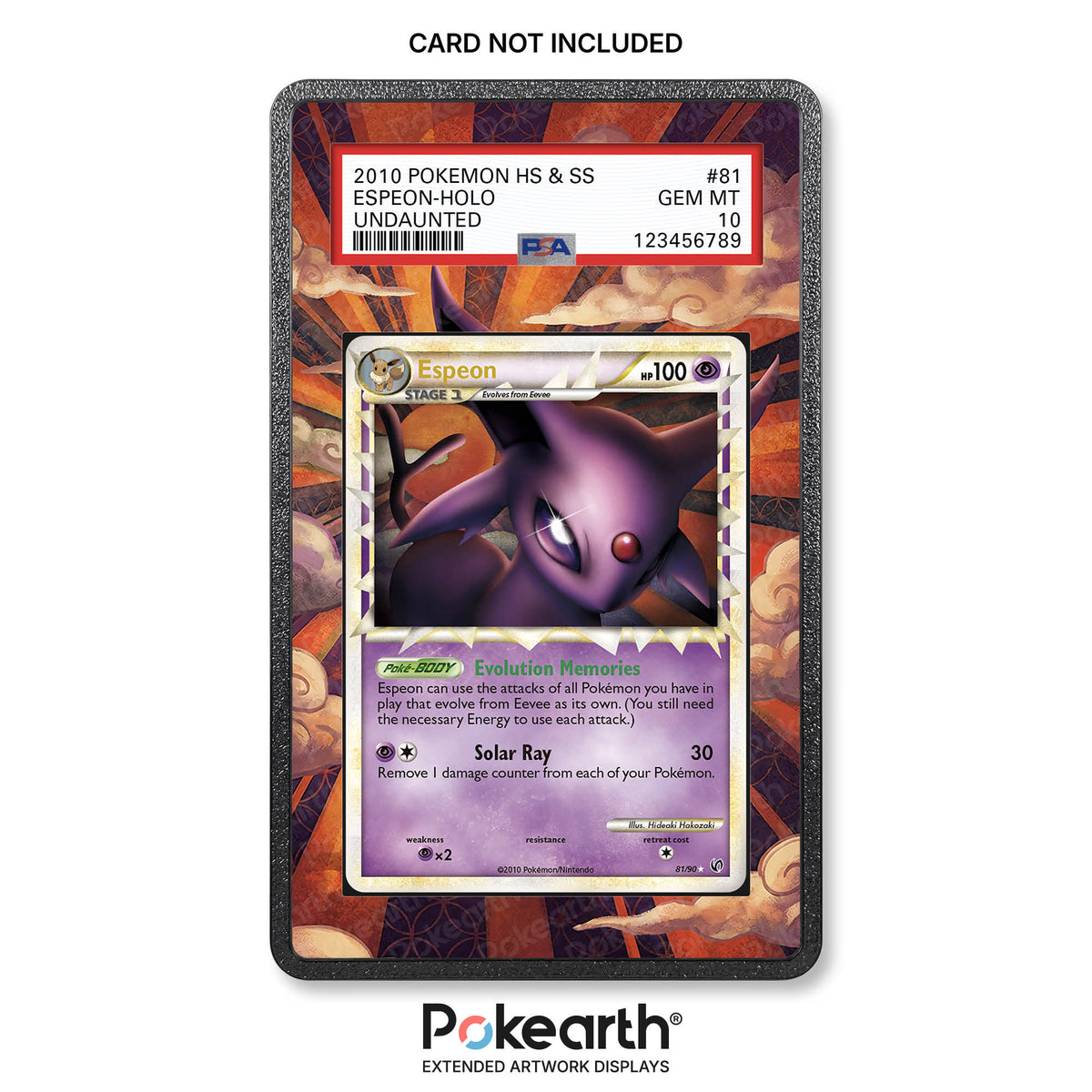 Espeon 81/90 - Custodia con Artwork Esteso per Carte Gradate