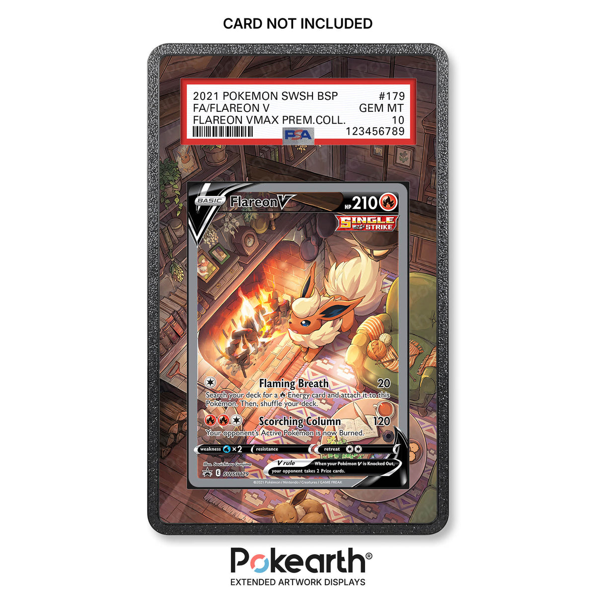 Flareon V SWSH 179 - Custodia con Artwork Esteso per Carte Gradate