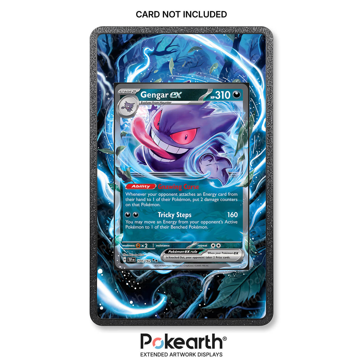 Gengar ex 104/162 - Custodia con Artwork Esteso per Carte Pokémon