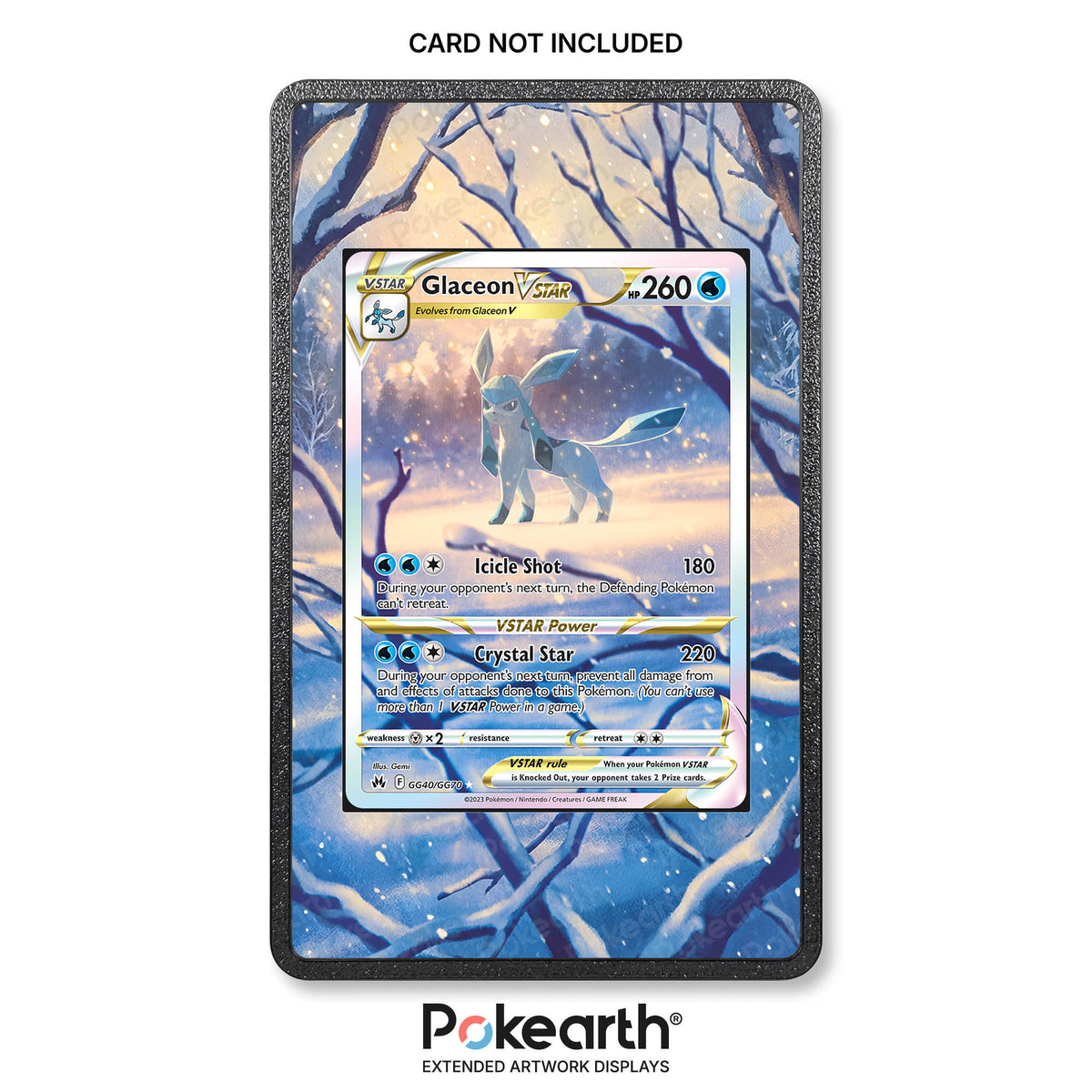 Glaceon V ASTRO GG40/GG70 - Custodia con Artwork Esteso per Carte Pokémon