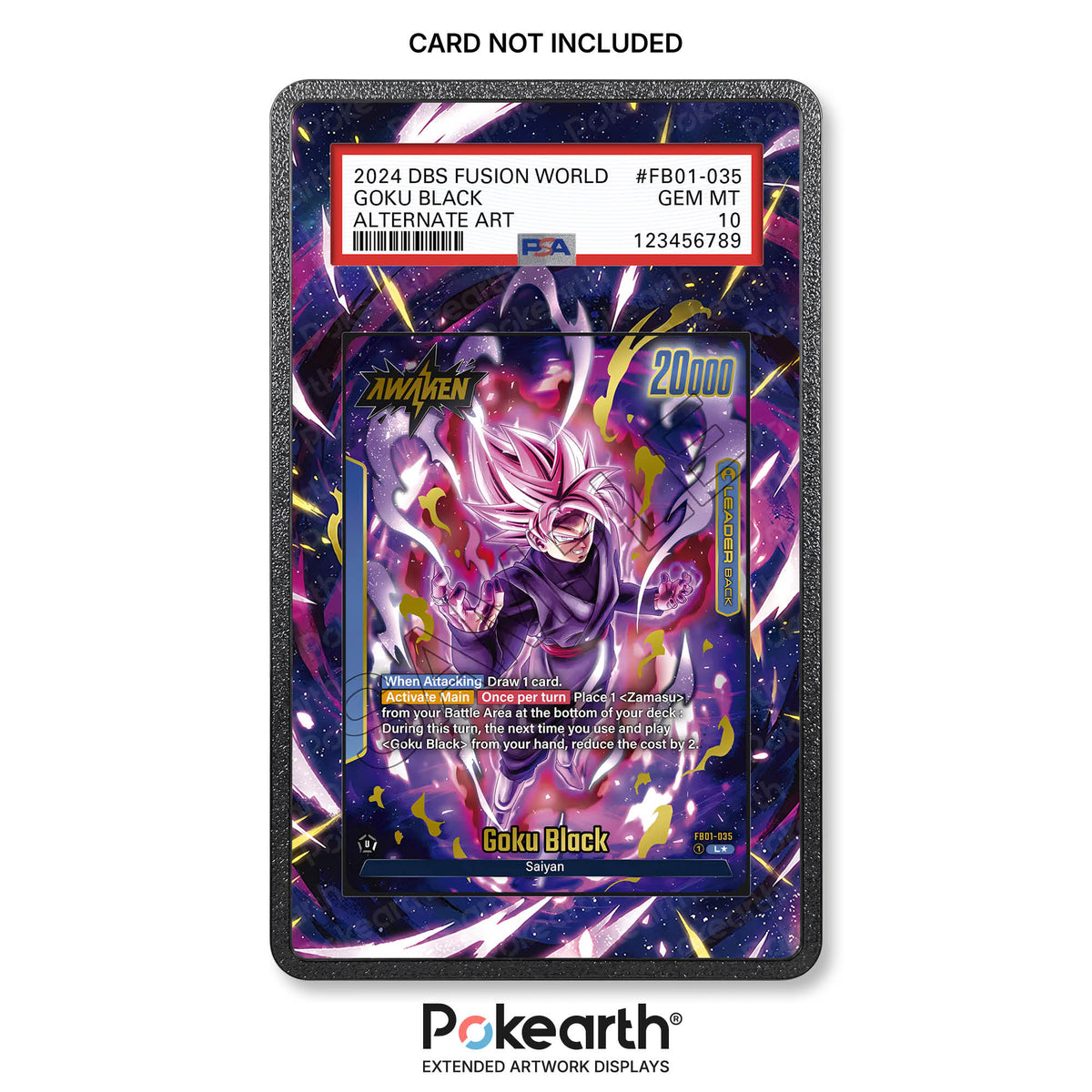Goku Black FB01-035 - Graded Card Extended Artwork Display Case
