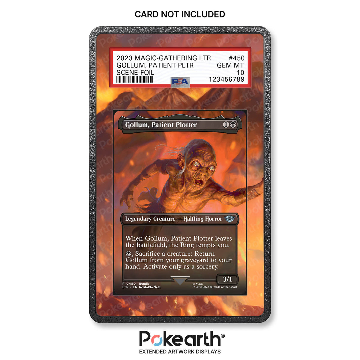 Gollum, Patient Plotter 450 - Graded Card Extended Artwork Display Case