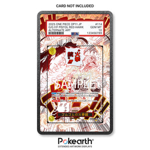 Gum-Gum Fire-Fist Pistol Red Hawk OP11-114 - Custodia con Artwork Esteso per Carte Gradate