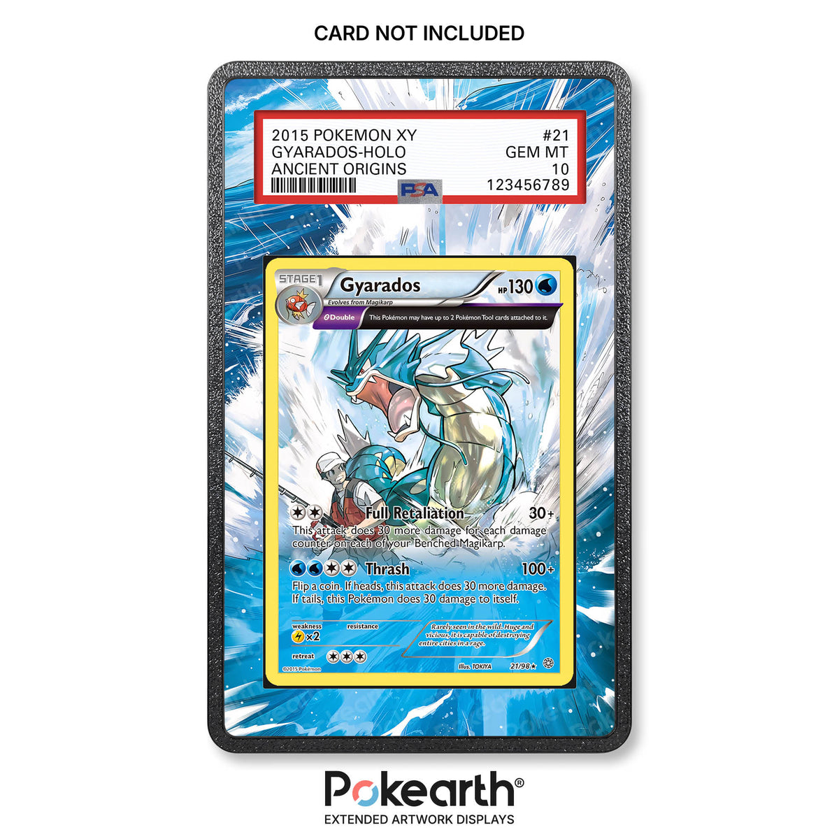 Gyarados 21/98 - Custodia con Artwork Esteso per Carte Gradate