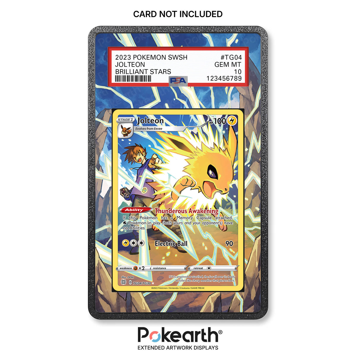 Jolteon TG04/TG30 - Custodia con Artwork Esteso per Carte Gradate