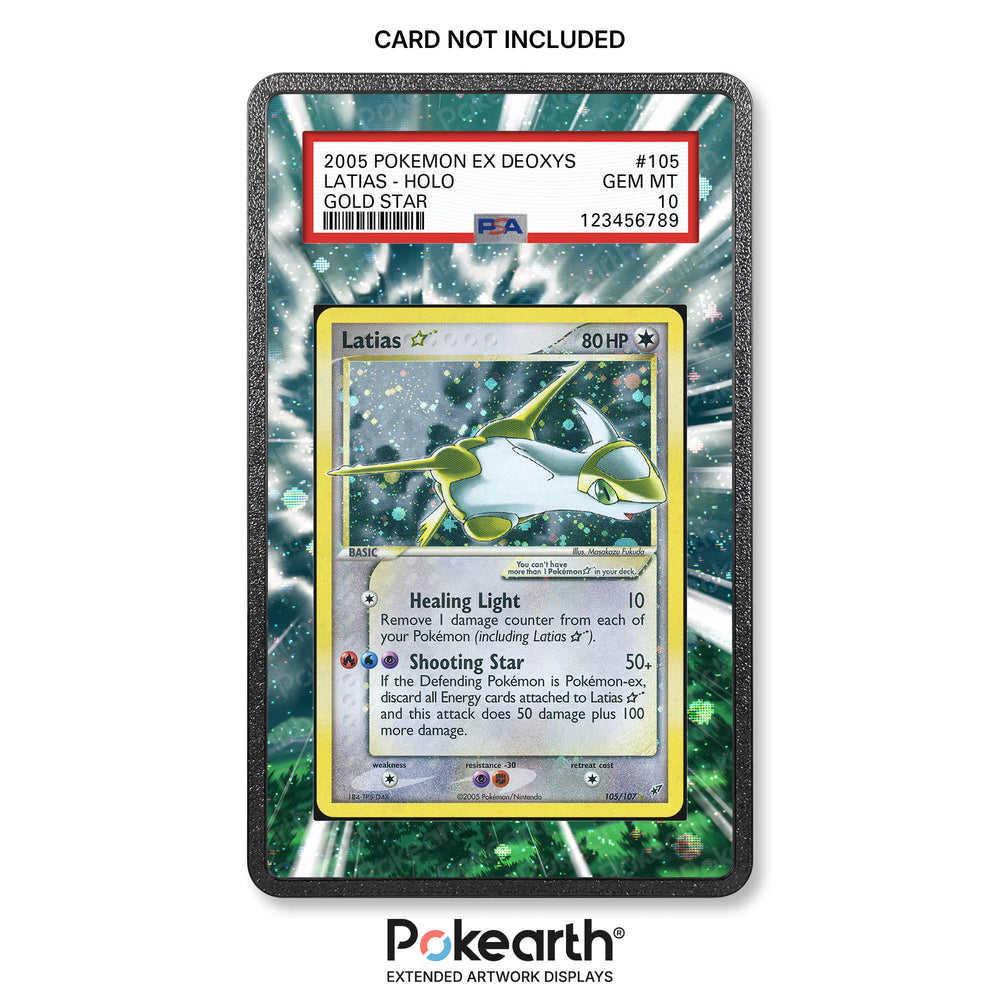 Latias Gold Star 105/107 - Graded Card Extended Artwork Display Case