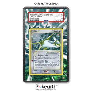 Latias Gold Star 105/107 - Graded Card Extended Artwork Display Case