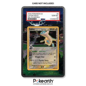 Latios Delta Species 9/113 - Bewertete Karte mit Extended-Artwork-Display-Case