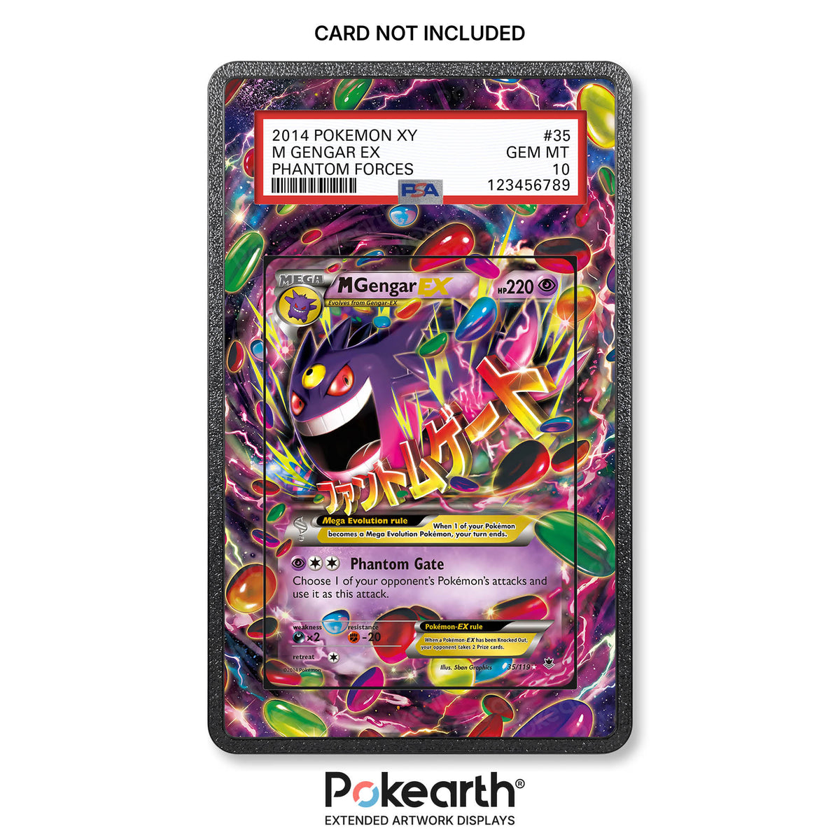 M Gengar-EX 35/119 – Case mit erweitertem Artwork für gegradete Karten