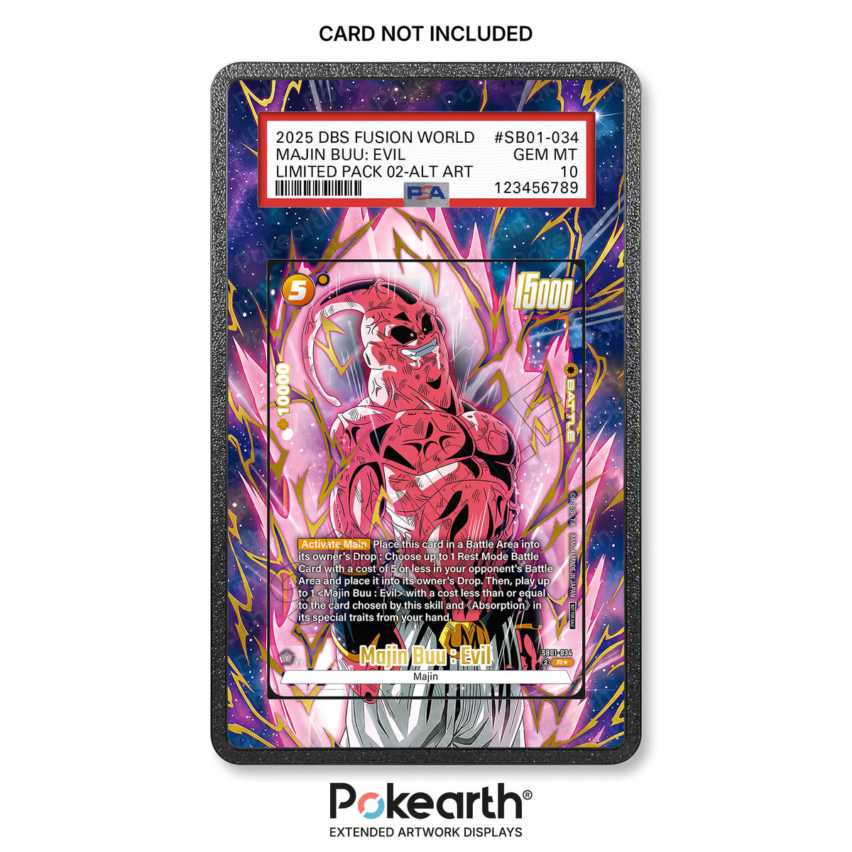 Majin Buu: Evil SB01-034 – Hülle mit erweitertem Artwork für bewertete Karten