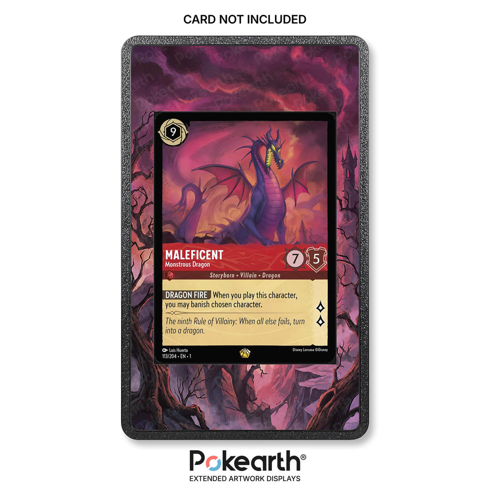 Maleficent - Monstrous Dragon 113/204 - Custodia con Artwork Esteso per Carte Disney Lorcana