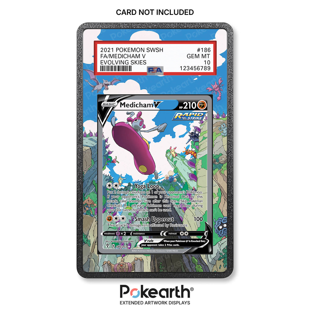 Medicham V 186/203 - Graded Card Extended Artwork Display Case