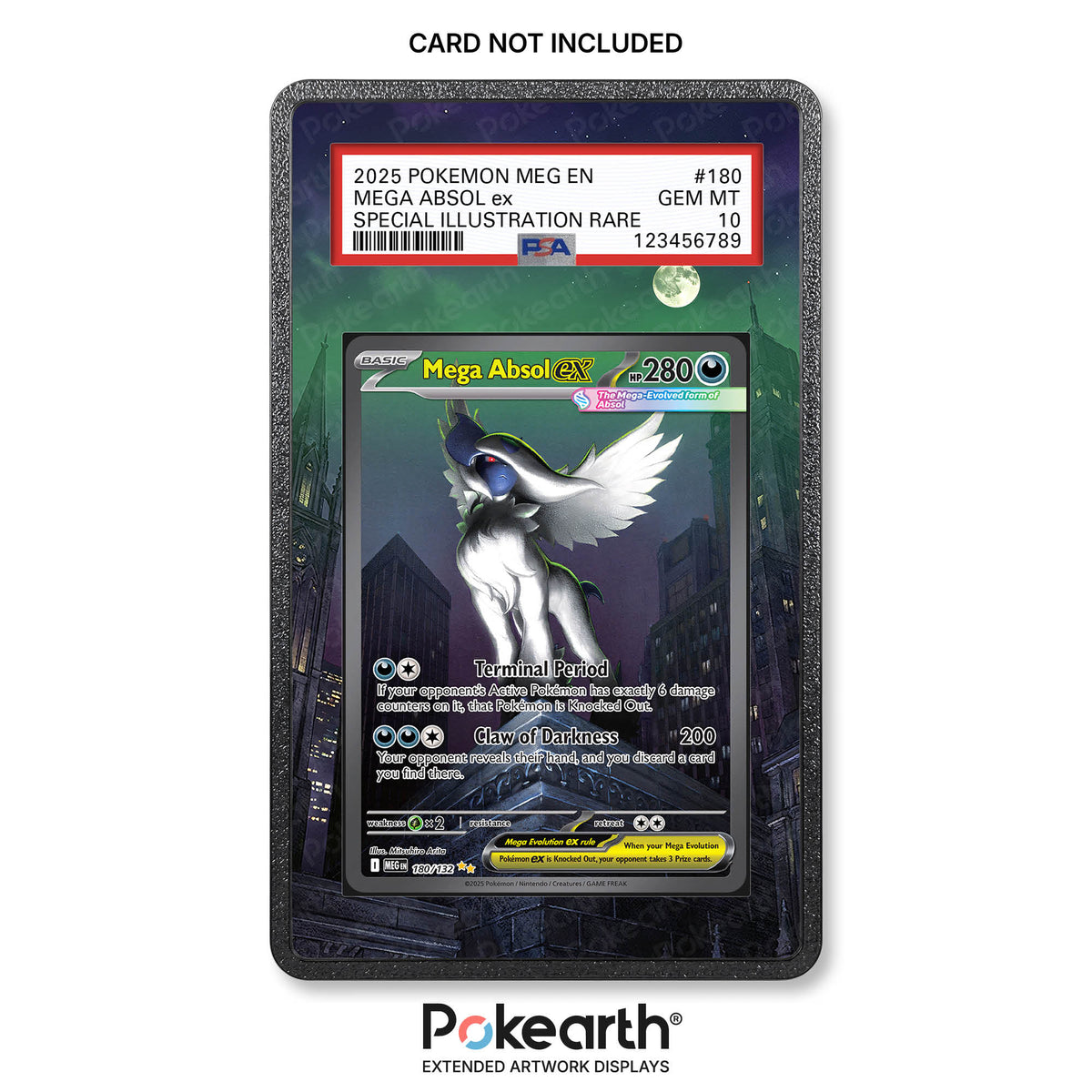 Mega Absol ex 180/132 - Custodia con Artwork Esteso per Carte Gradate