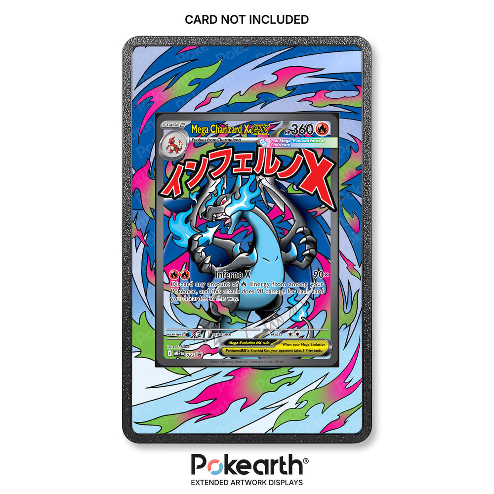 Mega Charizard X ex MEP 023 - Custodia con Artwork Esteso per Carte Pokémon