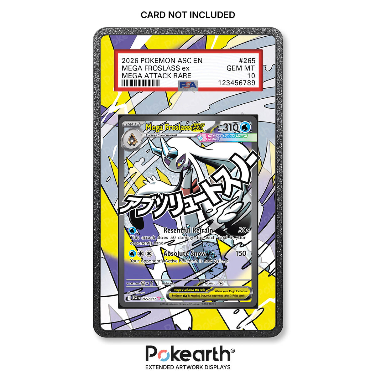 Mega Froslass ex 265/217 - Graded Card Extended Artwork Display Case