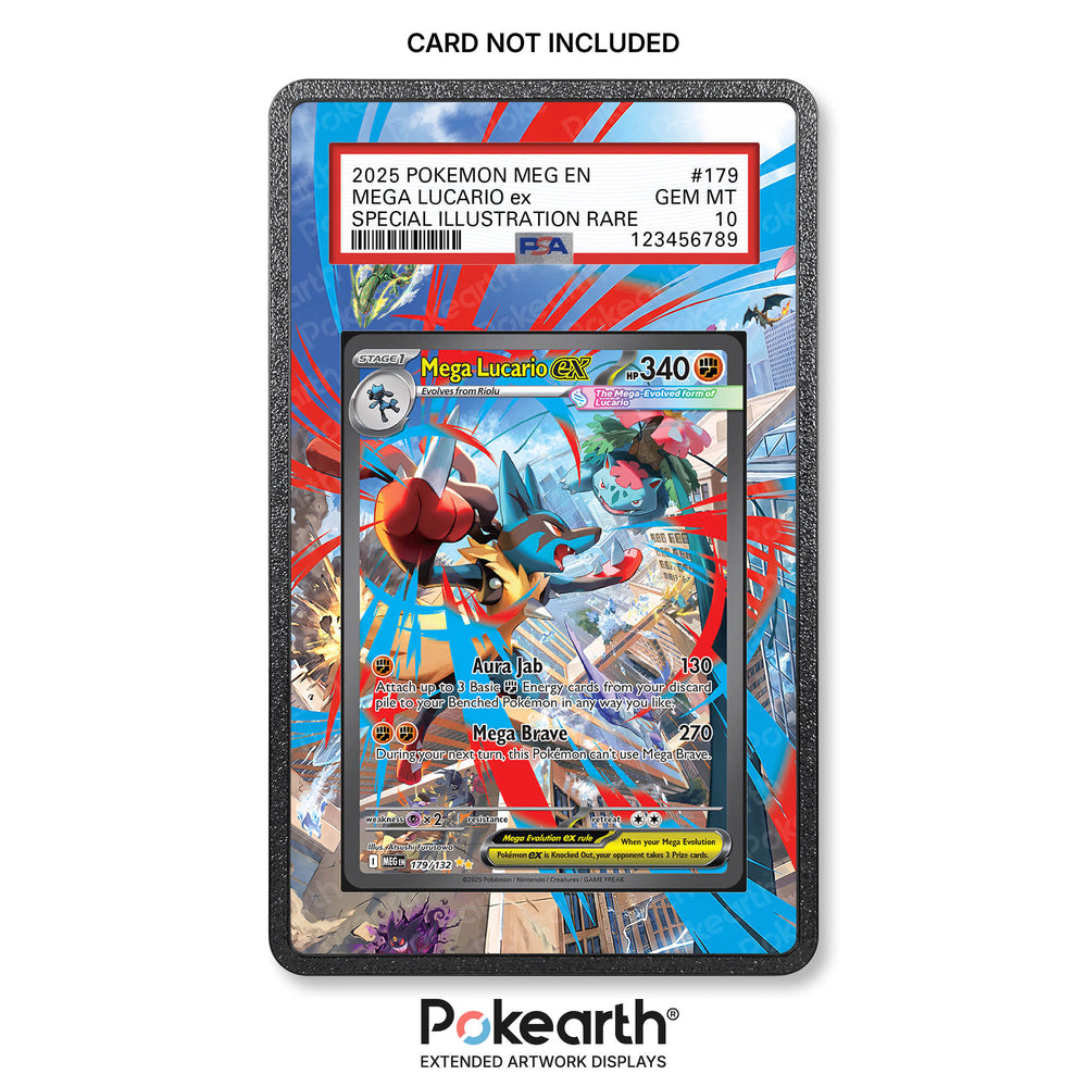 Mega Lucario ex 179/132 - Custodia con Artwork Esteso per Carte Gradate