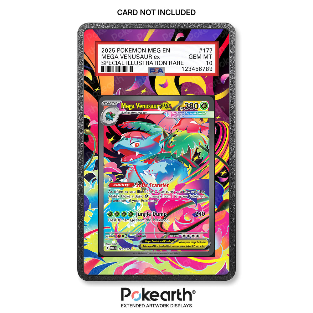 Mega Venusaur ex 177/132 - Custodia con Artwork Esteso per Carte Gradate