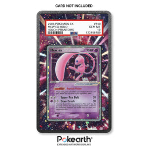 Mew ex 100/110 - Case mit erweitertem Artwork für gegradete Karten