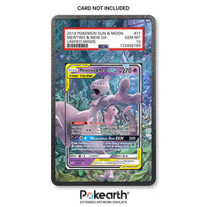 Mewtwo & Mew GX 71/236 - Graded Card Extended Artwork Display Case