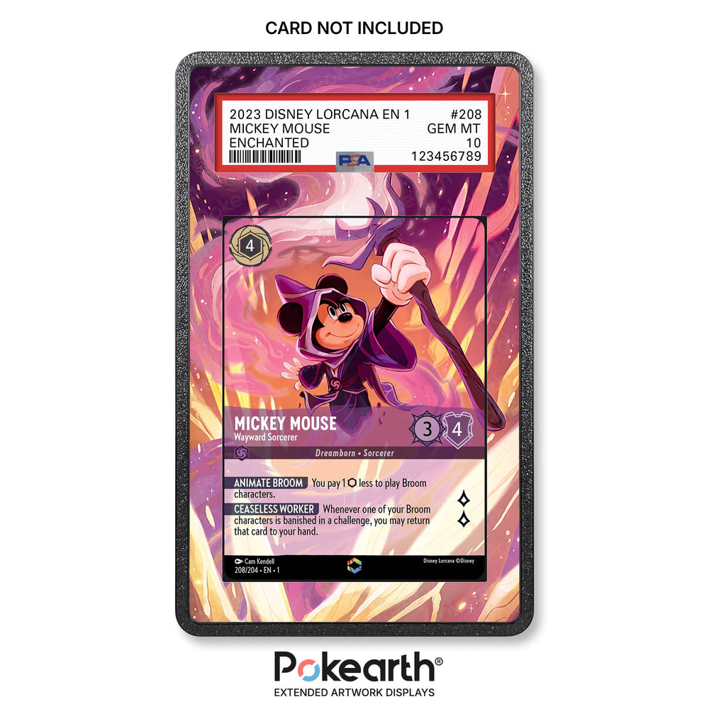 Mickey Mouse - Wayward Sorcerer 208/204 Enchanted - Custodia con Artwork Esteso per Carte Gradate