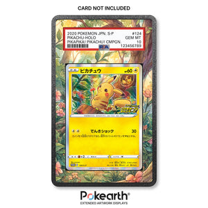 Pikachu 124 S-P - Gehäuse mit erweitertem Artwork für bewertete Karten