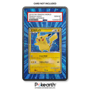 Pikachu PW (Blau) - Hülle mit erweitertem Artwork für bewertete Karten