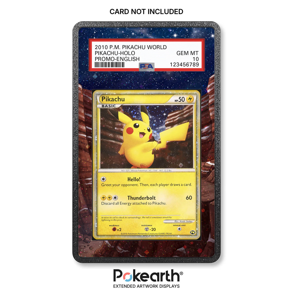 Pikachu PW (Englisch) - Case mit erweitertem Artwork für bewertete Karten