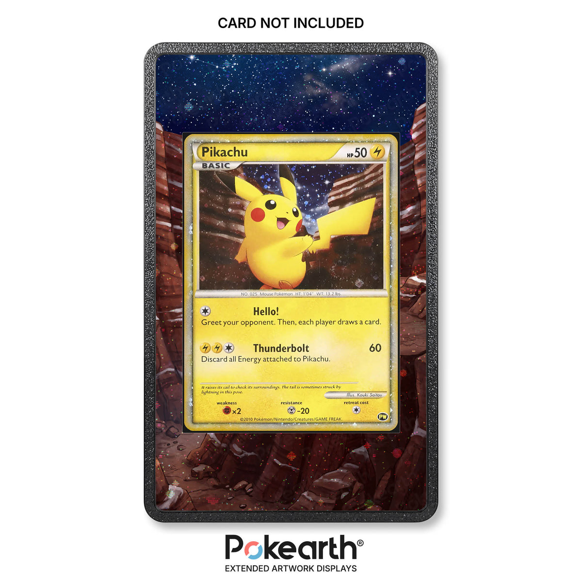 Pikachu PW (Englisch) – Extended-Artwork-Hülle für Pokémon-Karten