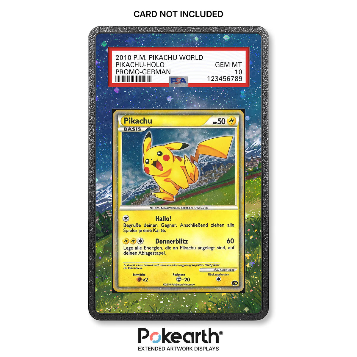 Pikachu PW (Deutsch) – Hülle mit erweitertem Artwork für bewertete Karten