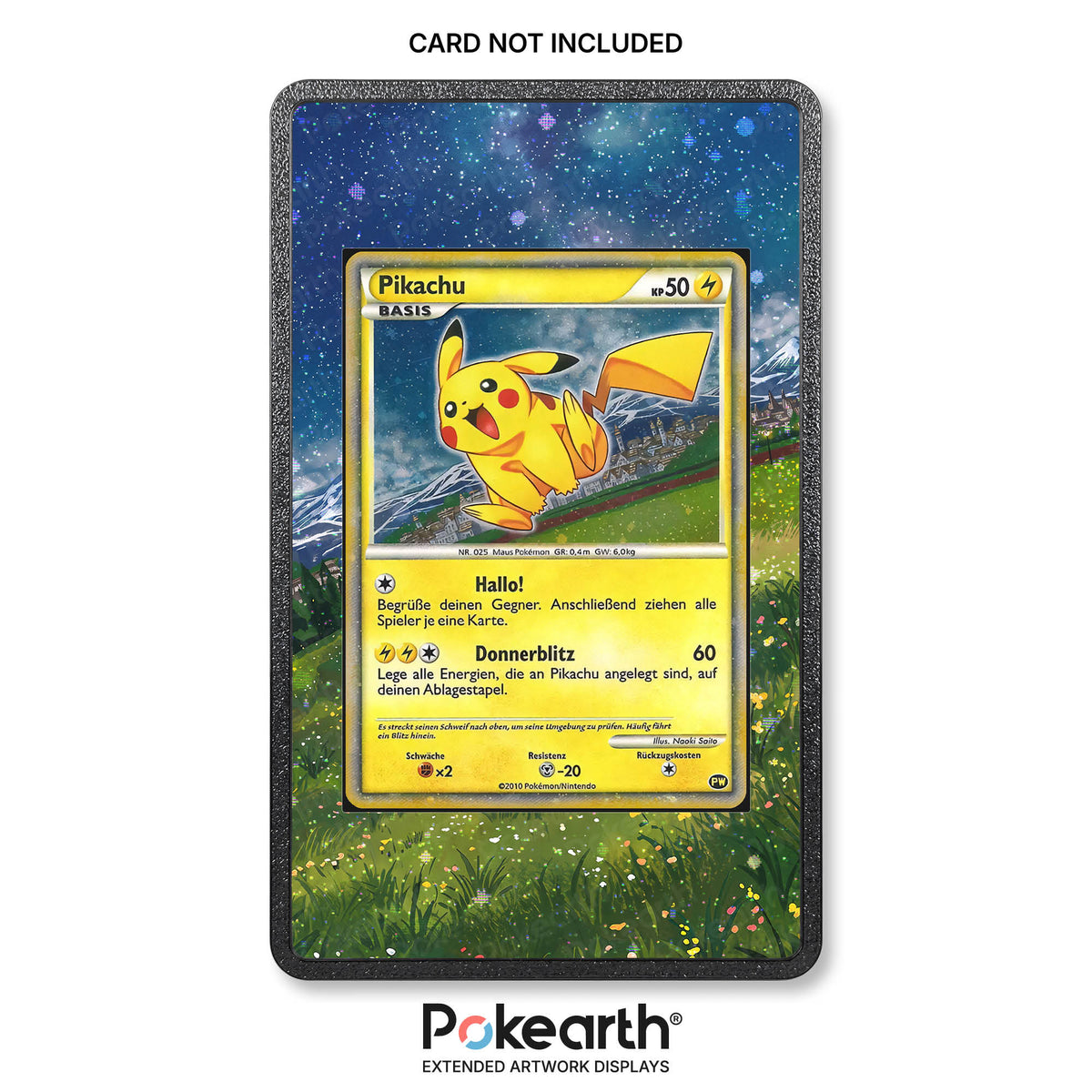 Pikachu PW (Deutsch) – Hülle mit erweitertem Artwork für Pokémon-Karten