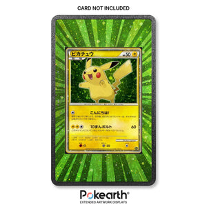 Pikachu PW (Grün) - Hülle mit erweitertem Artwork für Pokémon-Karten