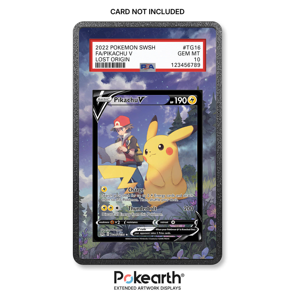 Pikachu V TG16/TG30 - Hülle mit erweitertem Artwork für bewertete Karten