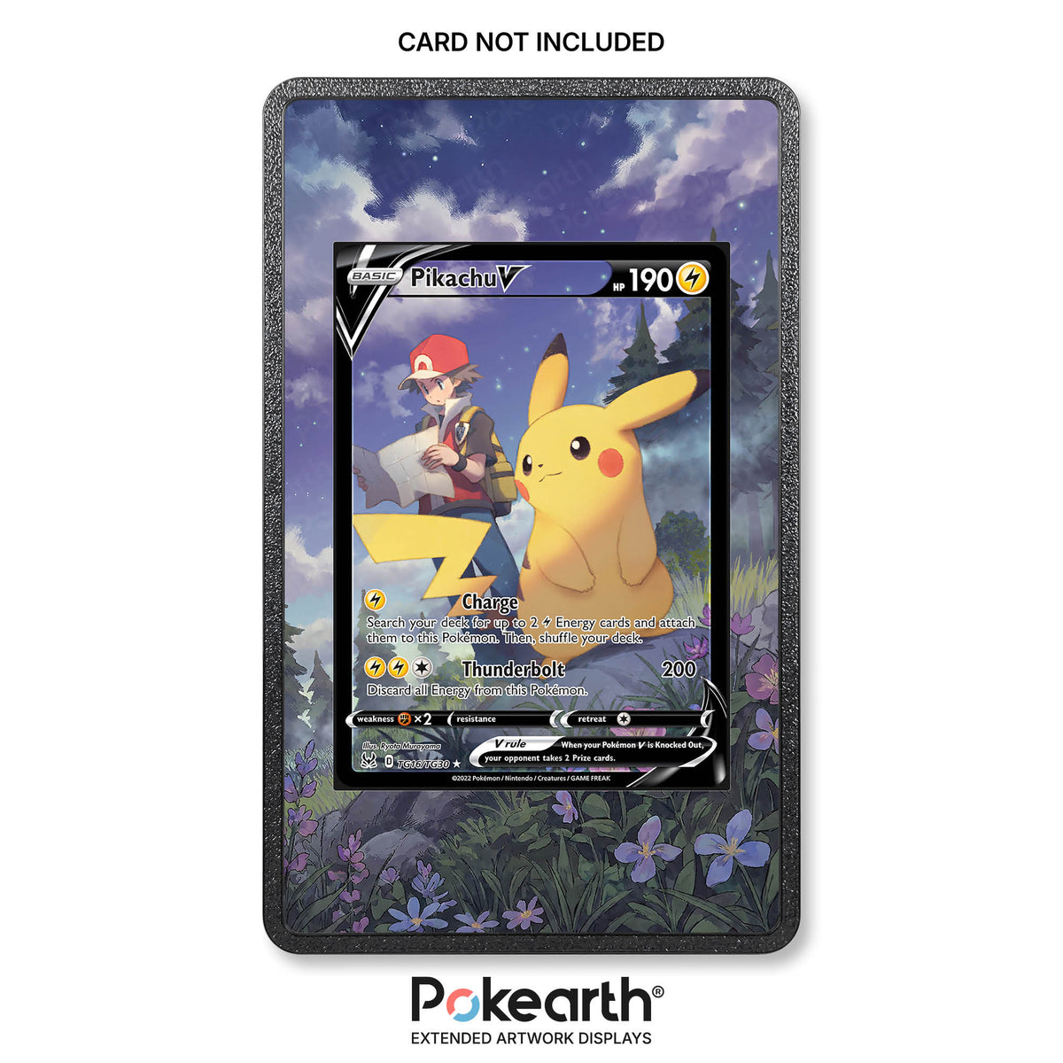 Pikachu V TG16/TG30 - Hülle mit erweitertem Artwork für Pokémon-Karten