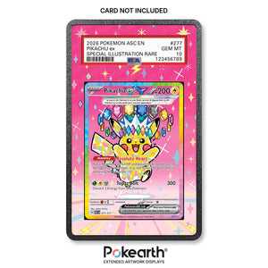 Pikachu ex 277/217 - Custodia con Artwork Esteso per Carte Gradate