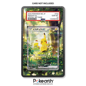 Pikachu ex 764/742 - Custodia con Artwork Esteso per Carte Gradate