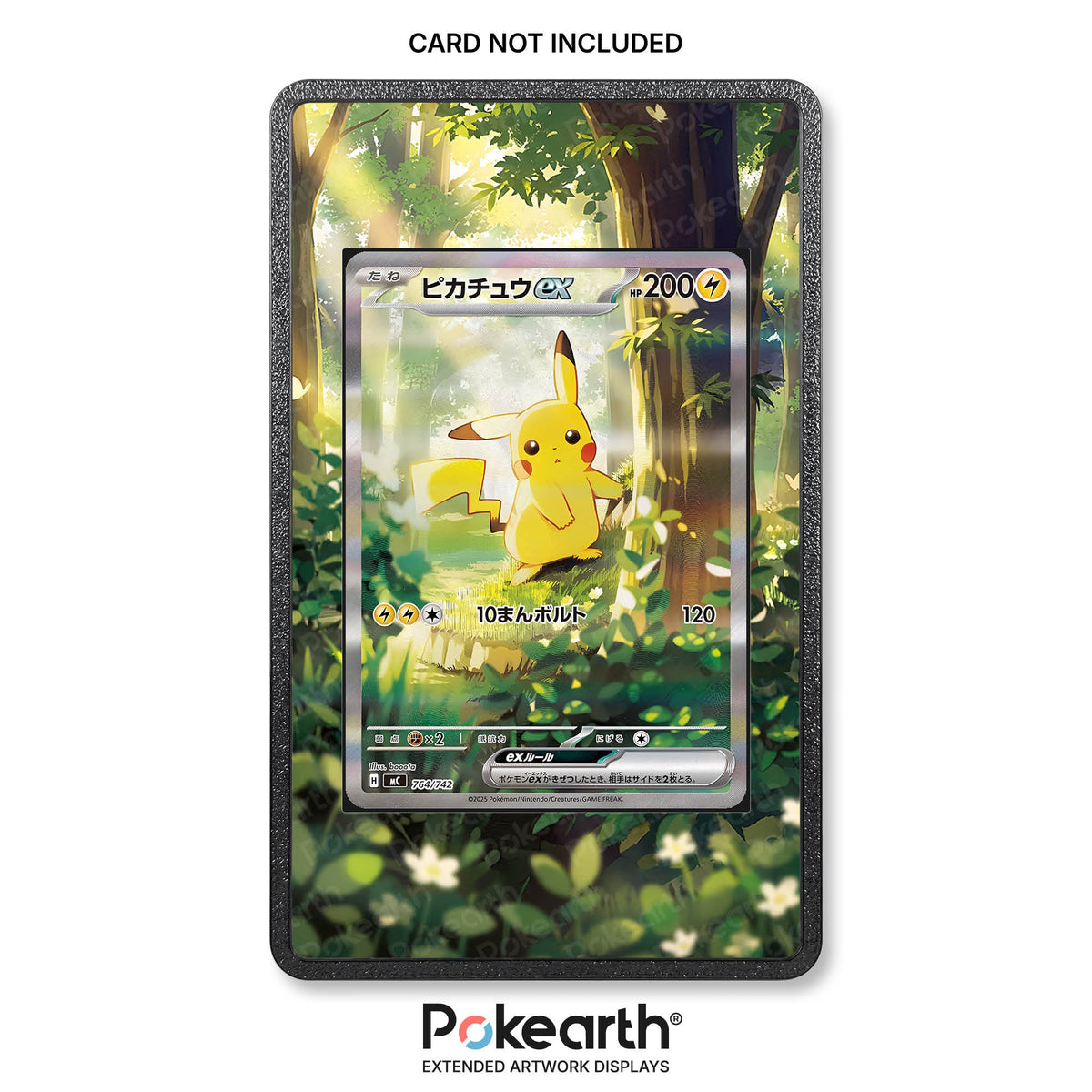 Pikachu ex 764/742 - Custodia con Artwork Esteso per Carte Pokémon