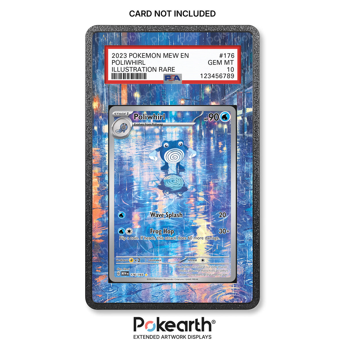 Poliwhirl 176/165 - Custodia con Artwork Esteso per Carte Gradate