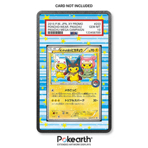 Poncho-wearing Pikachu 203/XY-P - Graded Card Extended Artwork Display Case